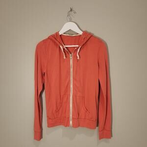 Abbot + Main Ultra Soft Bonfire Full Zip Up Sweatshirt Jacket in Rosebu - Size M